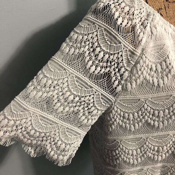 Westport 1962 White Lace Blouse Size Large - Picture 6 of 10